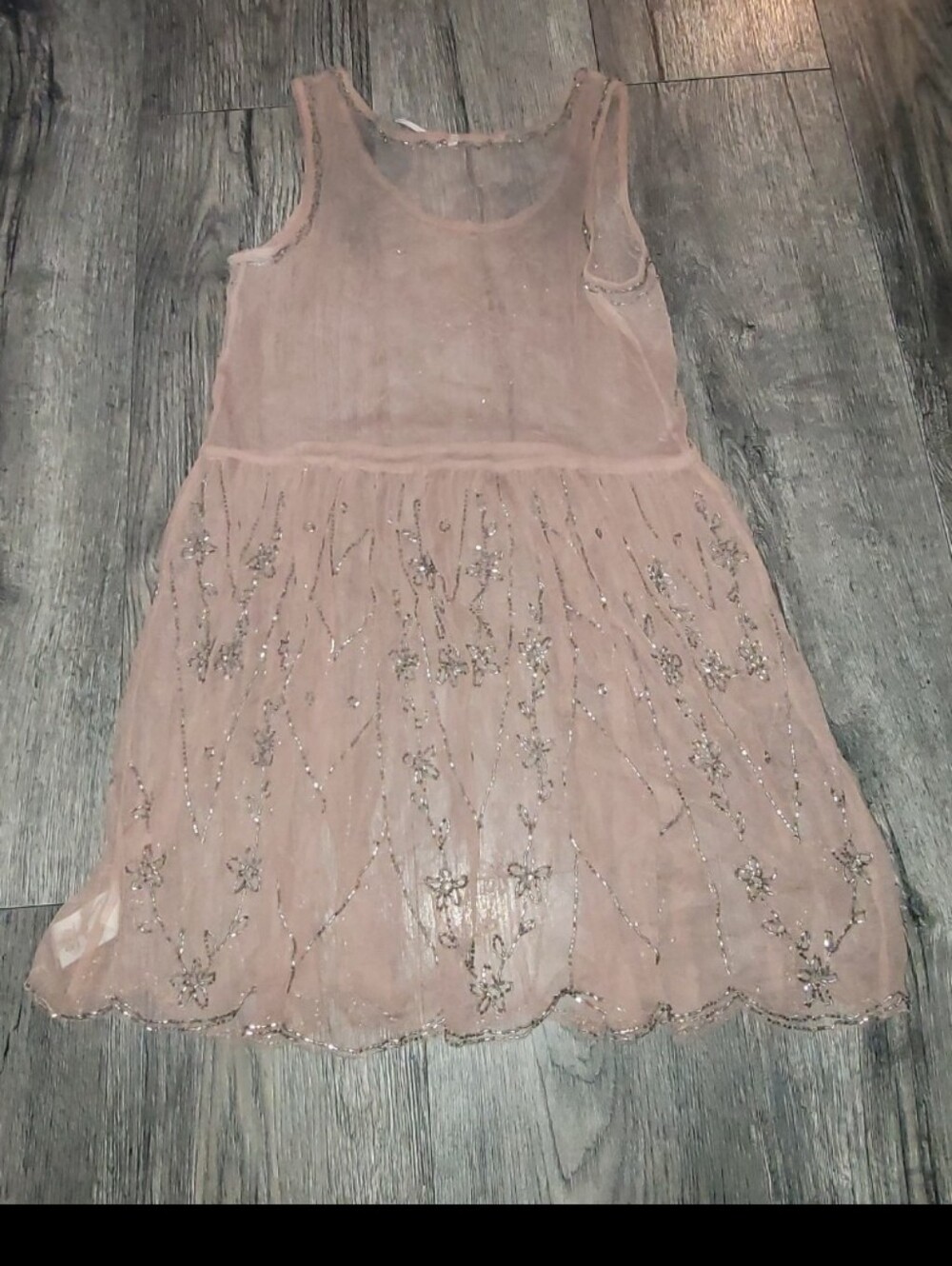 Free People "Starry Night" Beaded Slip Dress - Picture 3 of 6